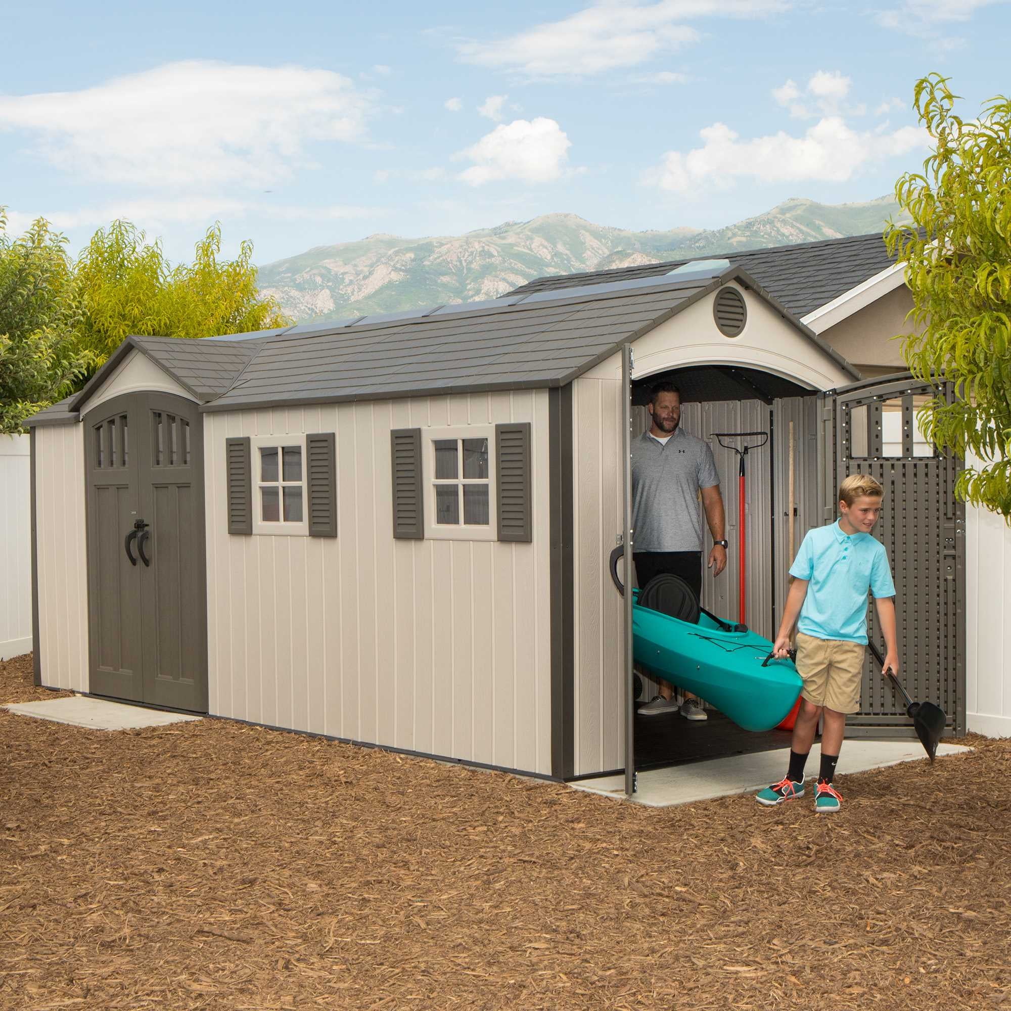 Lifetime 11 Ft. X 18.5 Ft. Outdoor Storage Shed - 60236