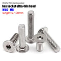 CM M1.6 M2 M2.5 M3 M4 M5 M6 M8 304 A2-70 Stainless Steel Hex Hexagon Socket Ultra Thin Flat Wafer Allen Head Bolt Screw