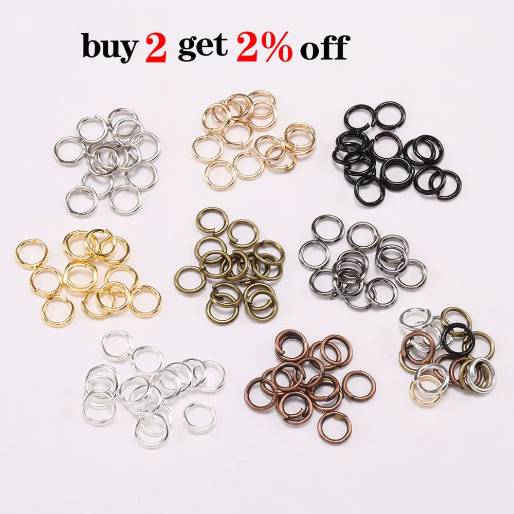 50-200Pcs/Lot 3-20 Mm Jump Rings Split Rings Connectors for Diy Jewelry Finding Making Accessories Wholesale Supplies