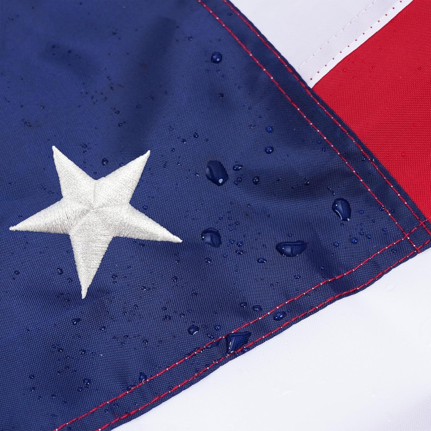 American Flag 4X6 FT Outdoor - Made in USA, USA Heavy Duty Nylon US Flags with Luxury Embroidered Stars, Sewn Stripes and 2 Brass Grommets